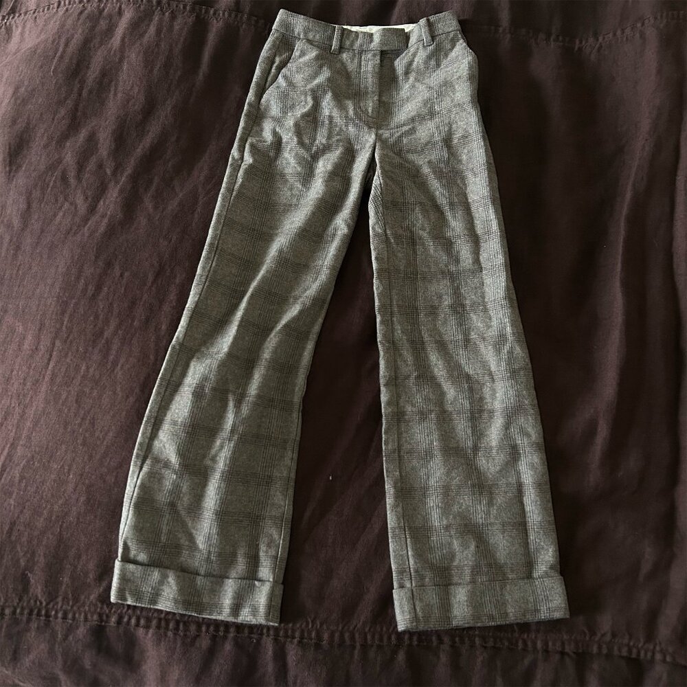 ARITZIA Wilfred plaid wool trousers